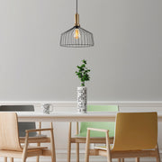 Candeeiro de Teto Industrial Moderno, Acabamento Preto e Antigo, 34x34 cm, Altura Ajustável 44-134 cm, Soquete E27, Design de Metal Elegante para Espaços Glamourosos