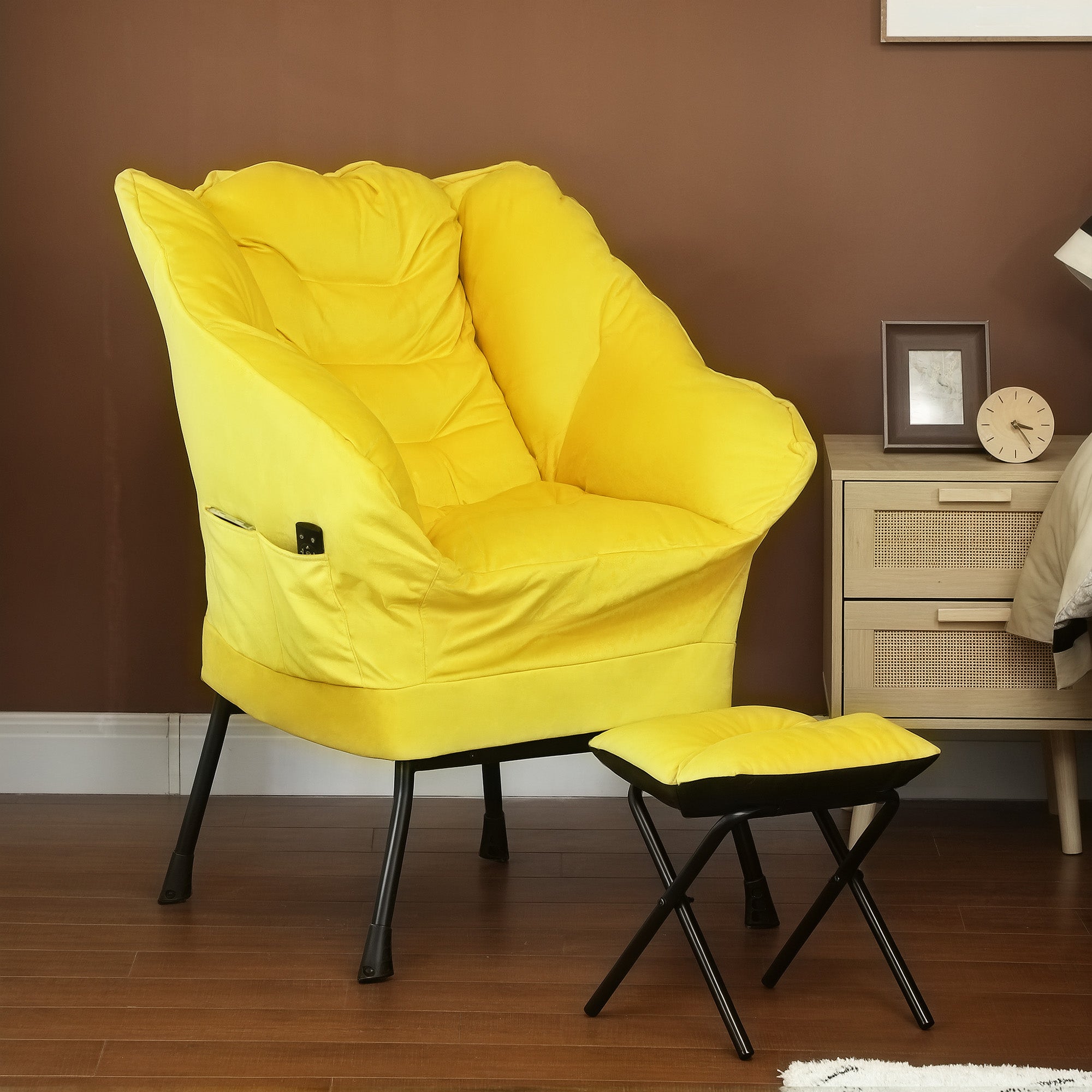 Poltrona Relax Sala de Estar 80x78x100 cm Amarelo