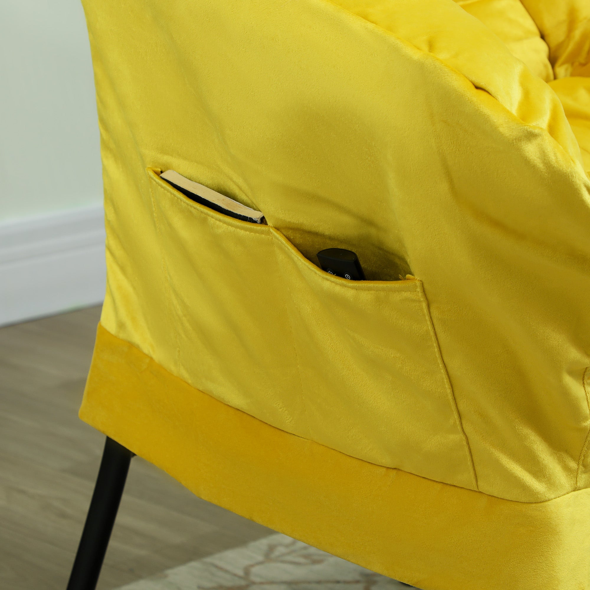 Poltrona Relax Sala de Estar 80x78x100 cm Amarelo