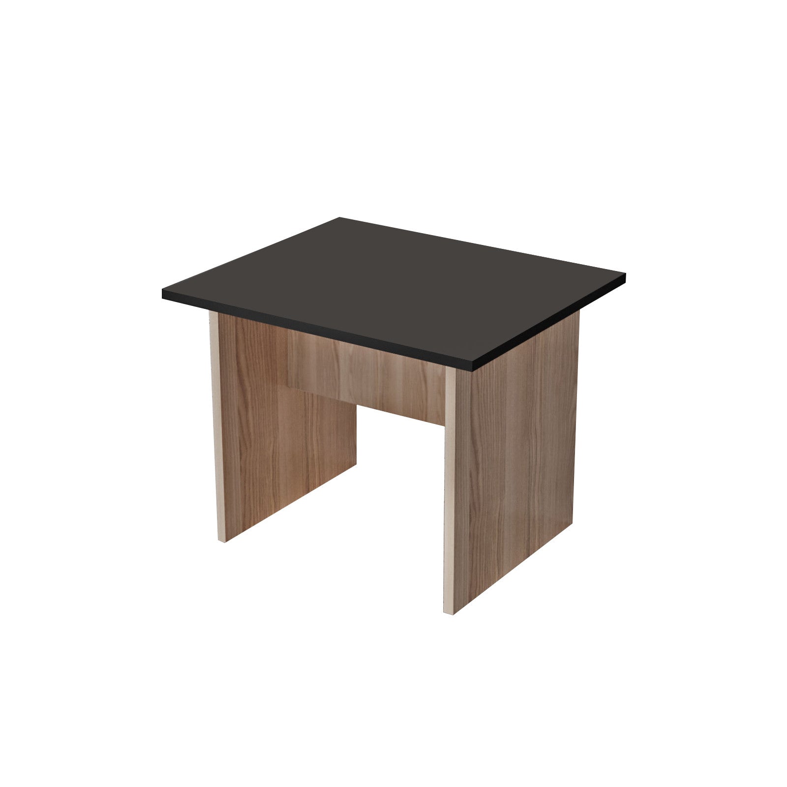 Mesa de Centro Moderna, Carvalho e Preto, 60 x 50 x 46,3 cm | Painel de Partículas 100% Revestido em Melamina, 18 mm de Espessura | Elegante e Funcional para Espaços de Convivência