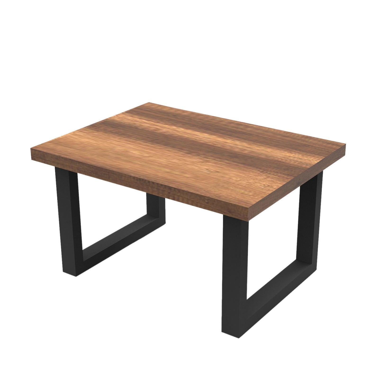 Mesa de Centro Moderna com Pés de Metal, Nogueira e Antracite, 80 x 60 x 43 cm | Painel de Partículas 100% Revestido com Melamina, 18 mm de Espessura | Design Industrial Elegante