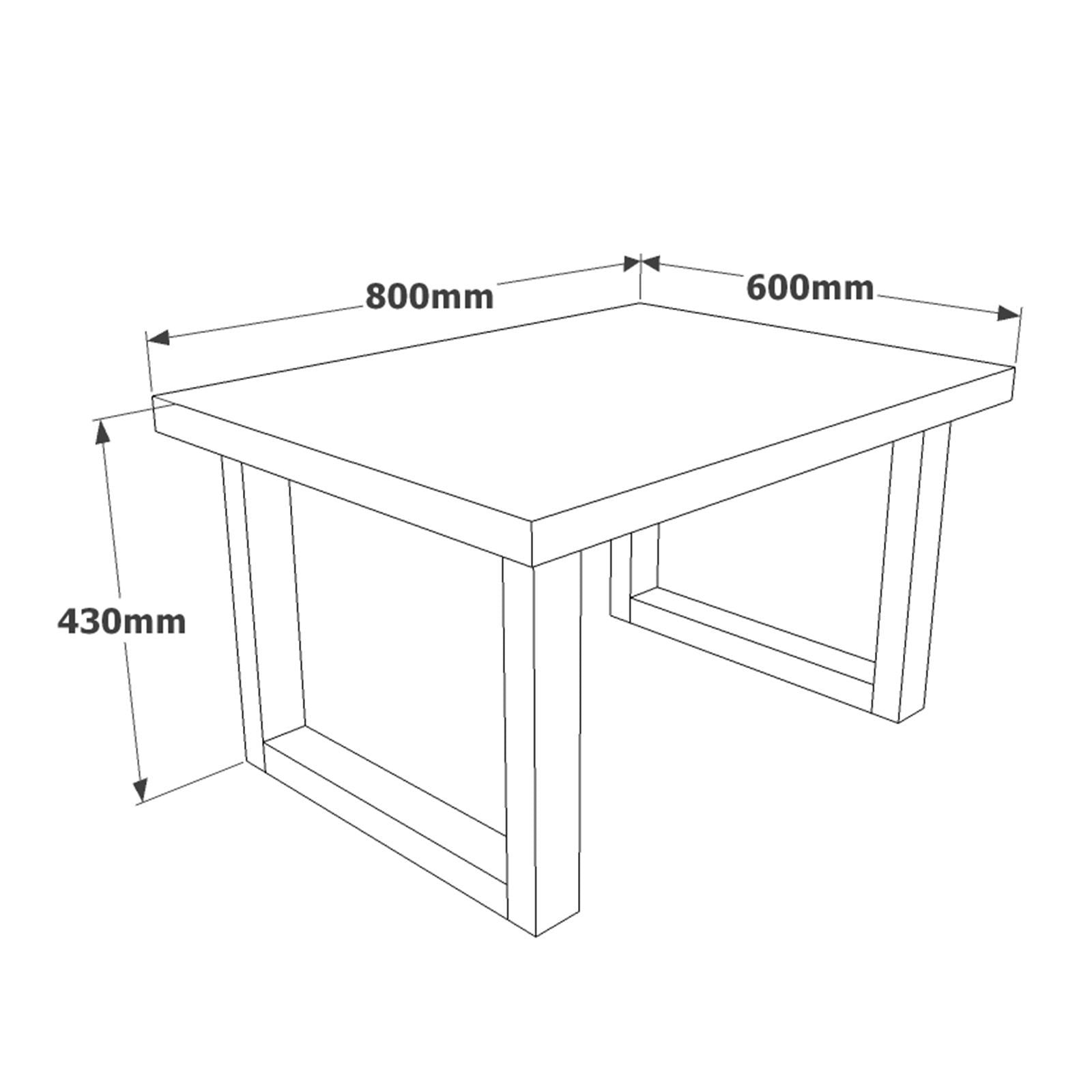 Mesa de Centro Moderna com Pés de Metal, Nogueira e Antracite, 80 x 60 x 43 cm | Painel de Partículas 100% Revestido com Melamina, 18 mm de Espessura | Design Industrial Elegante