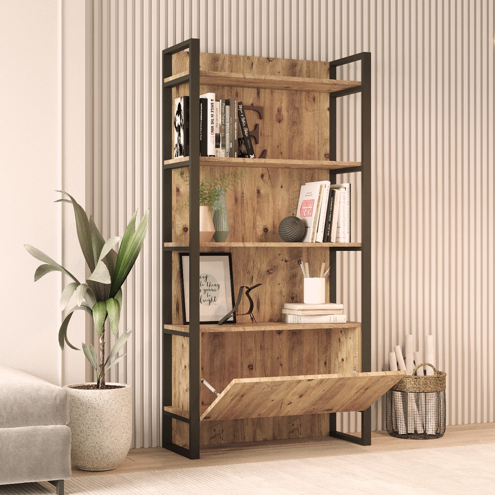 Estante de livros – 90 x 180 x 34 cm – Pinho Atlântico – Painel de Partículas