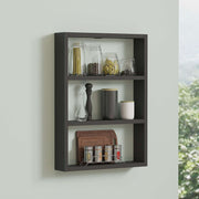 Prateleira de parede moderna – 43,2 x 60 x 9 cm – antracite – painel de partículas revestido de melamina