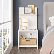 Mesa de Cabeceira Branca 90cm - Melamina Resistente com Design Moderno e Compacto