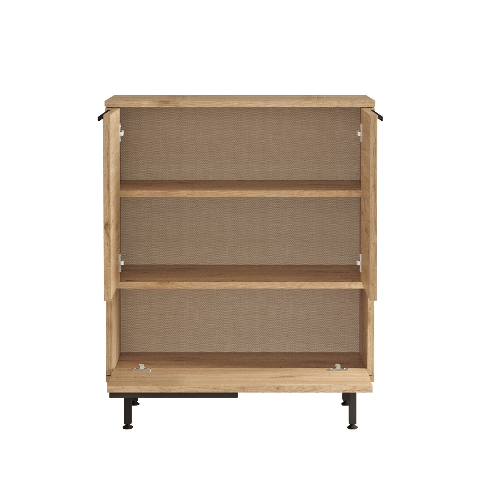 Sapateira estilosa – 74,8 x 90,4 x 35,5 cm – Nogueira e Carvalho – 100% melamina