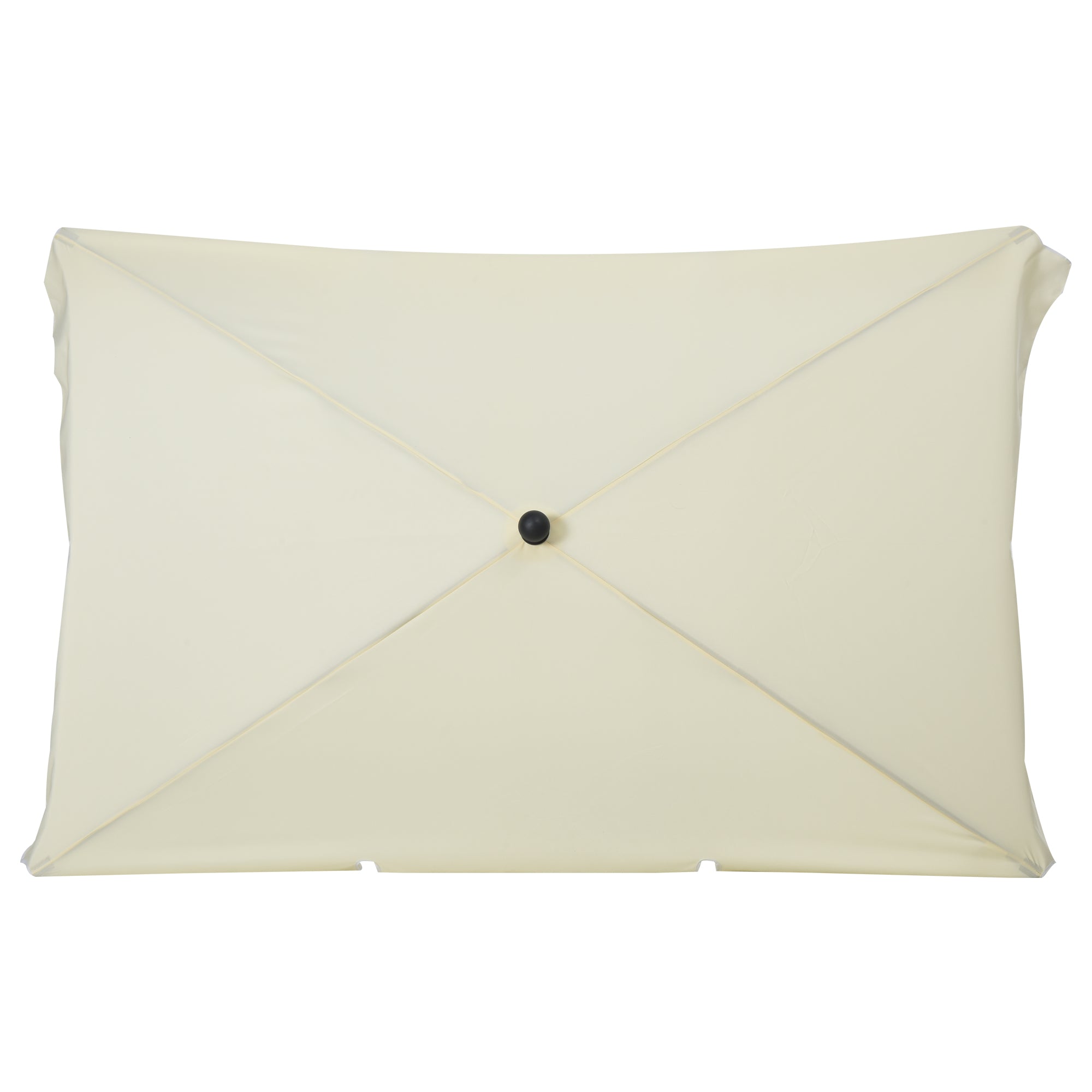 Chapéu de Sol Retangular 198x130x240 cm - Cor Creme Branco