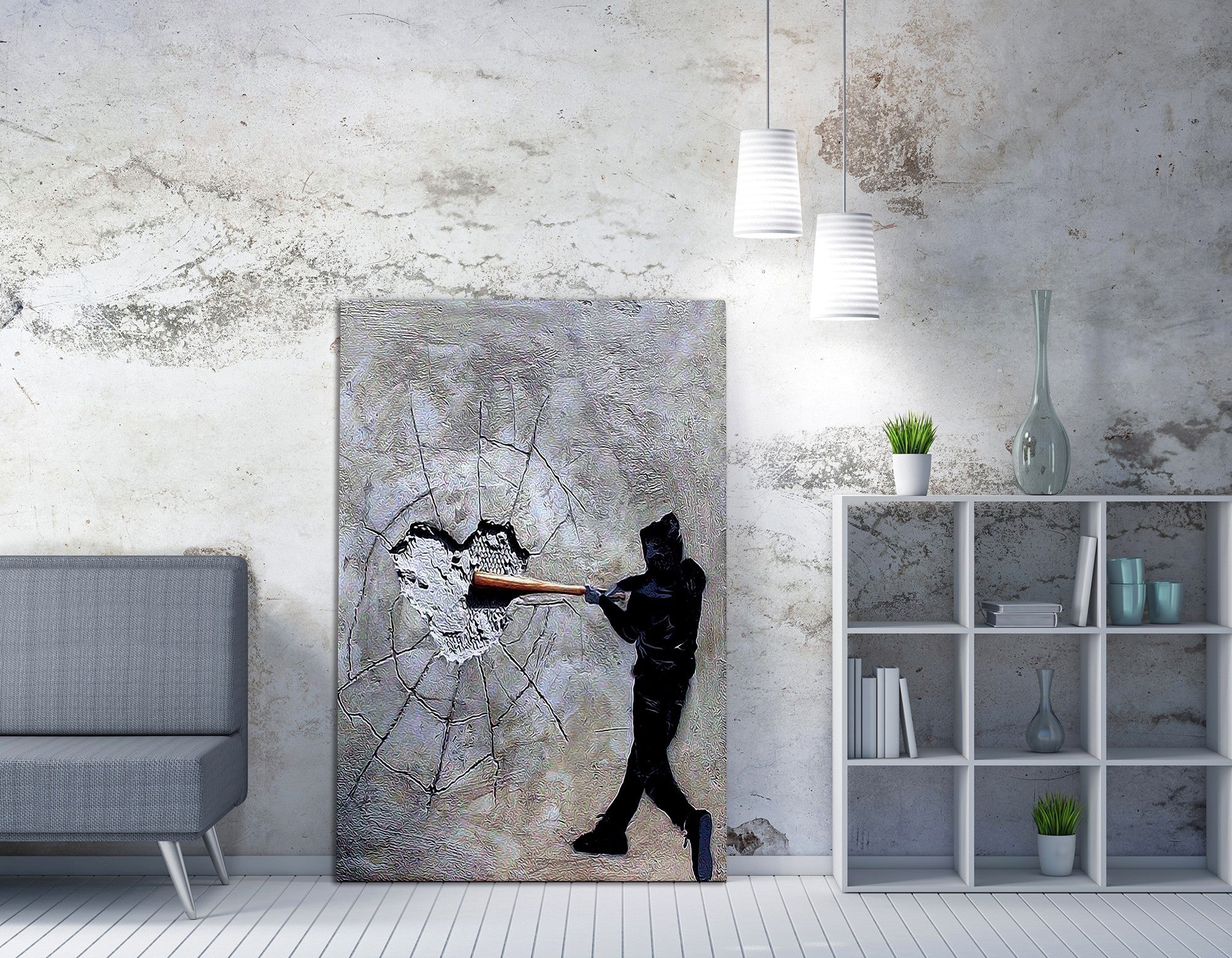 Tela Decorativa emoldurada – 50 x 70 cm – Multicolorido – Algodão/Poliéster