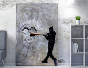 Impressionante pintura decorativa em tela, 70 x 100 cm, 50% algodão/50% poliéster, impressão digital em tela, emoldurada com moldura de madeira de 2 x 3 cm, arte elegante para decoração de casa