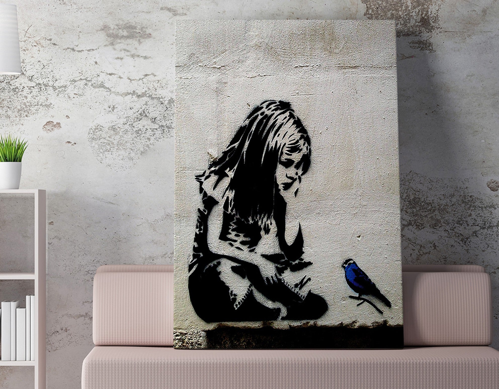 Tela decorativa emoldurada – 50 x 70 cm – madeira – 50% algodão/50% poliéster