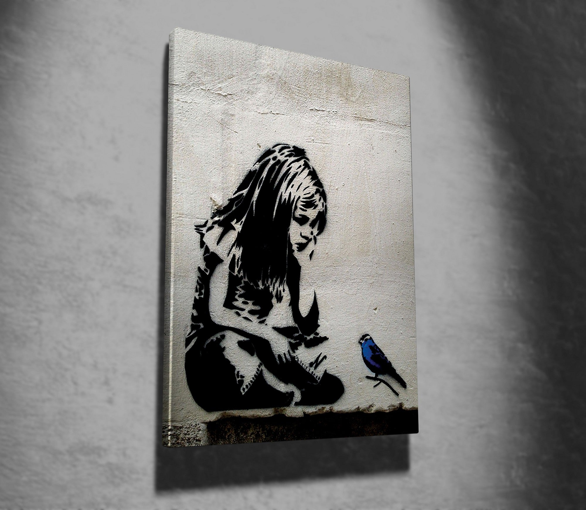 Tela decorativa emoldurada – 50 x 70 cm – madeira – 50% algodão/50% poliéster
