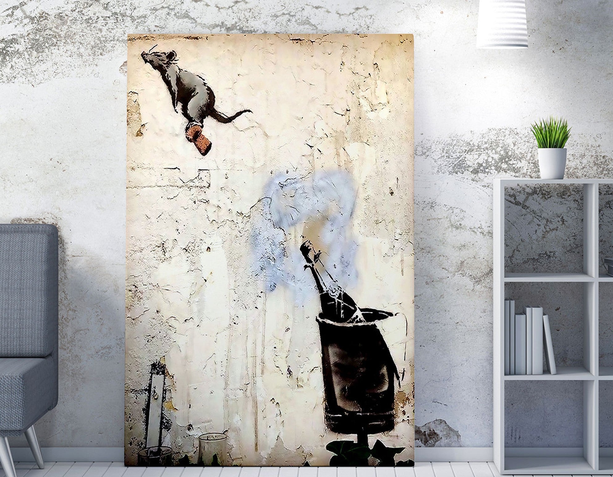 Tela decorativa emoldurada – 50 x 70 cm – multicolorida – 50% algodão / 50% poliéster