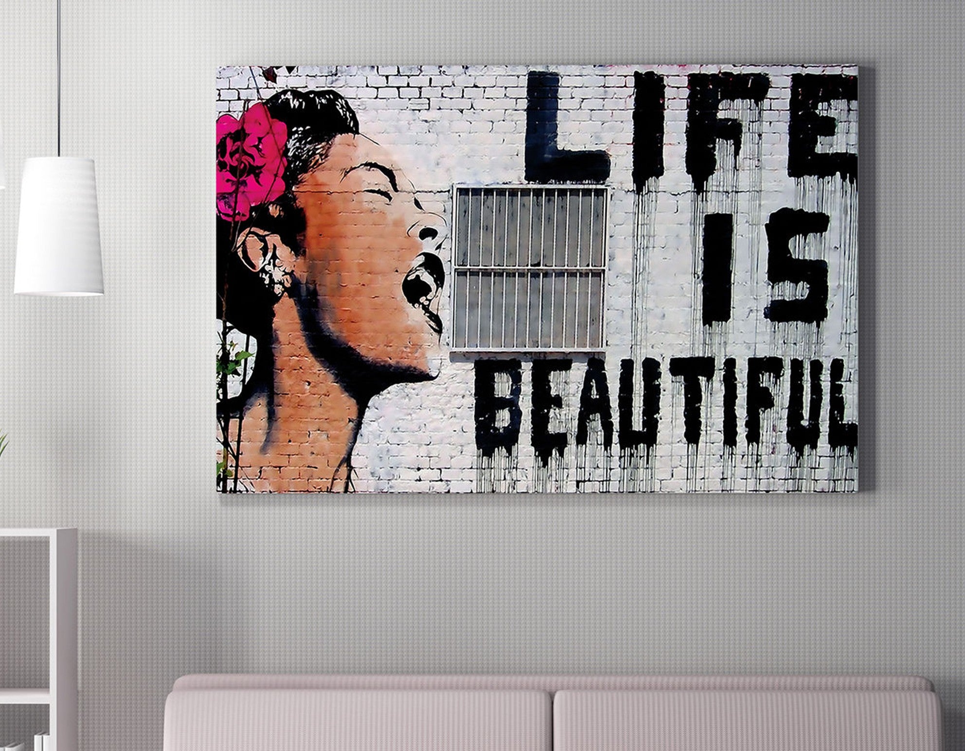 Tela decorativa emoldurada – 70 x 100 cm – multi-cor – 50% algodão/50% poliéster