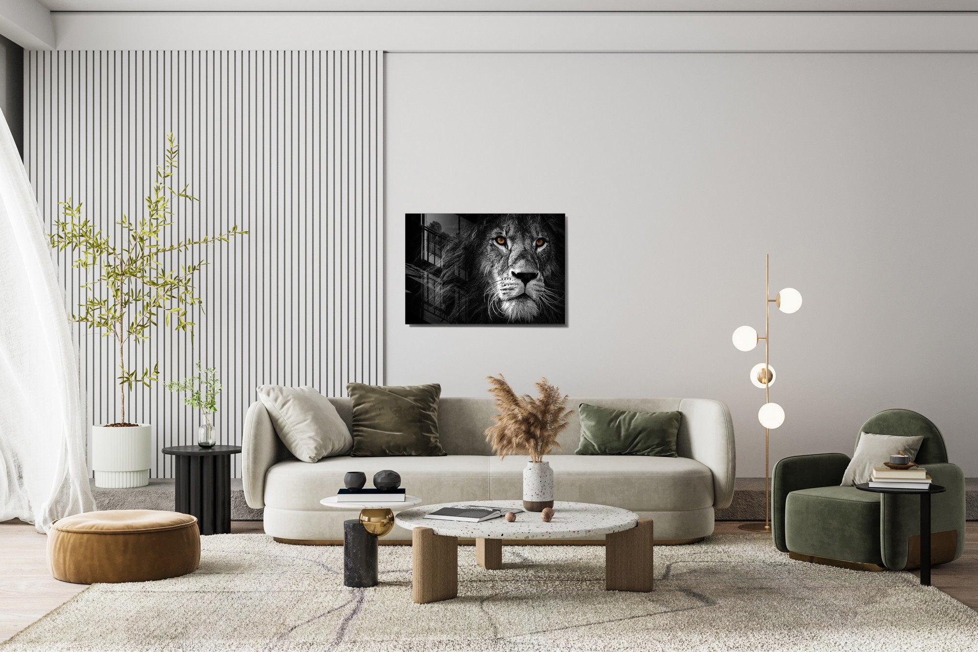 Pintura elegante em vidro temperado, 70 x 100 cm, 100% vidro temperado (4 mm) | Arte de parede deslumbrante para decoração moderna de casa e escritórios