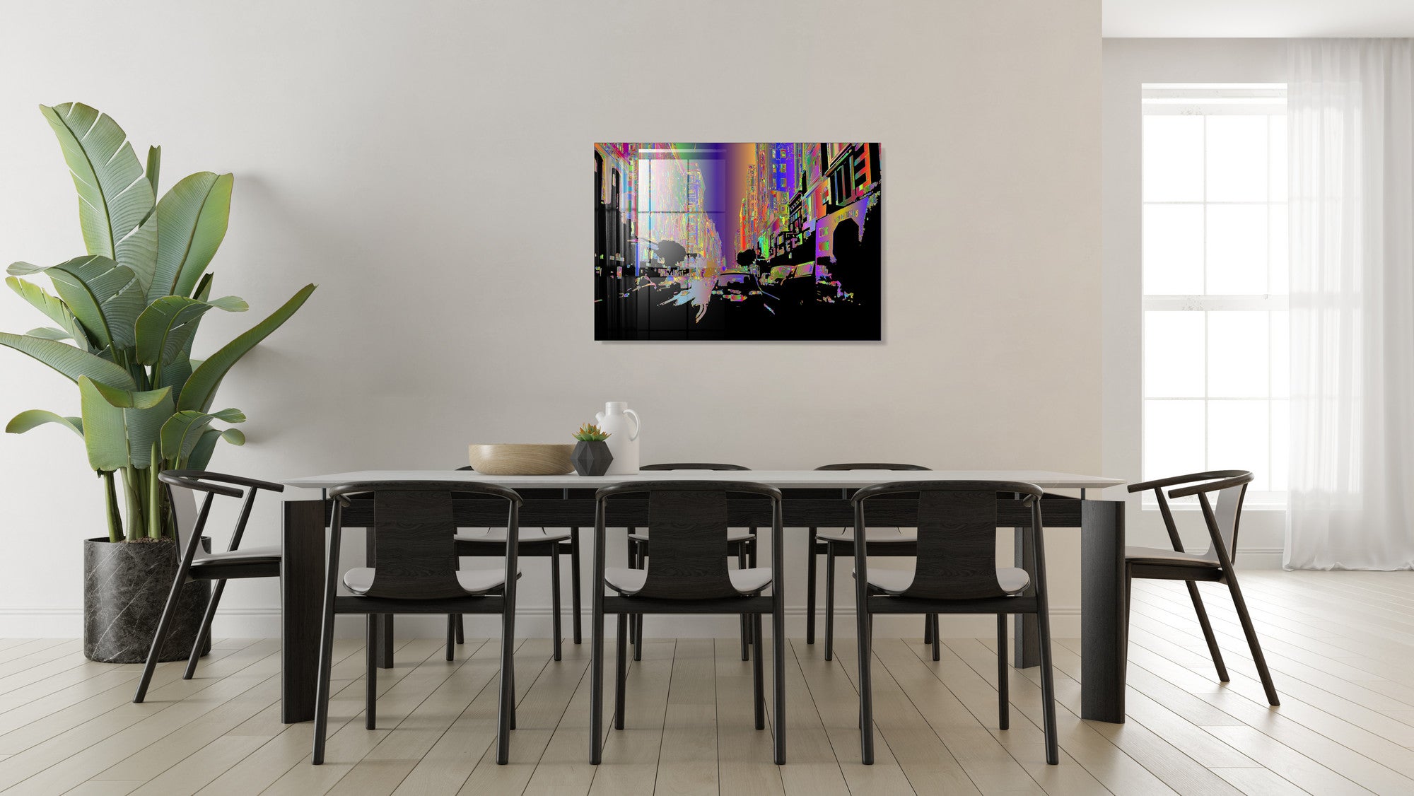 Quadro Decorativo em Vidro Temperado Multicolor 30x45cm - Arte Moderna para Decoração de Interiores