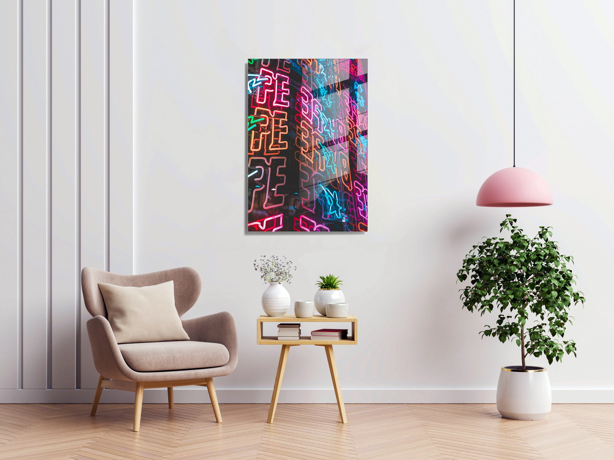 Quadro Decorativo em Vidro Temperado Multicolor 45x65cm - Arte Moderna para Transformar o Seu Espaço