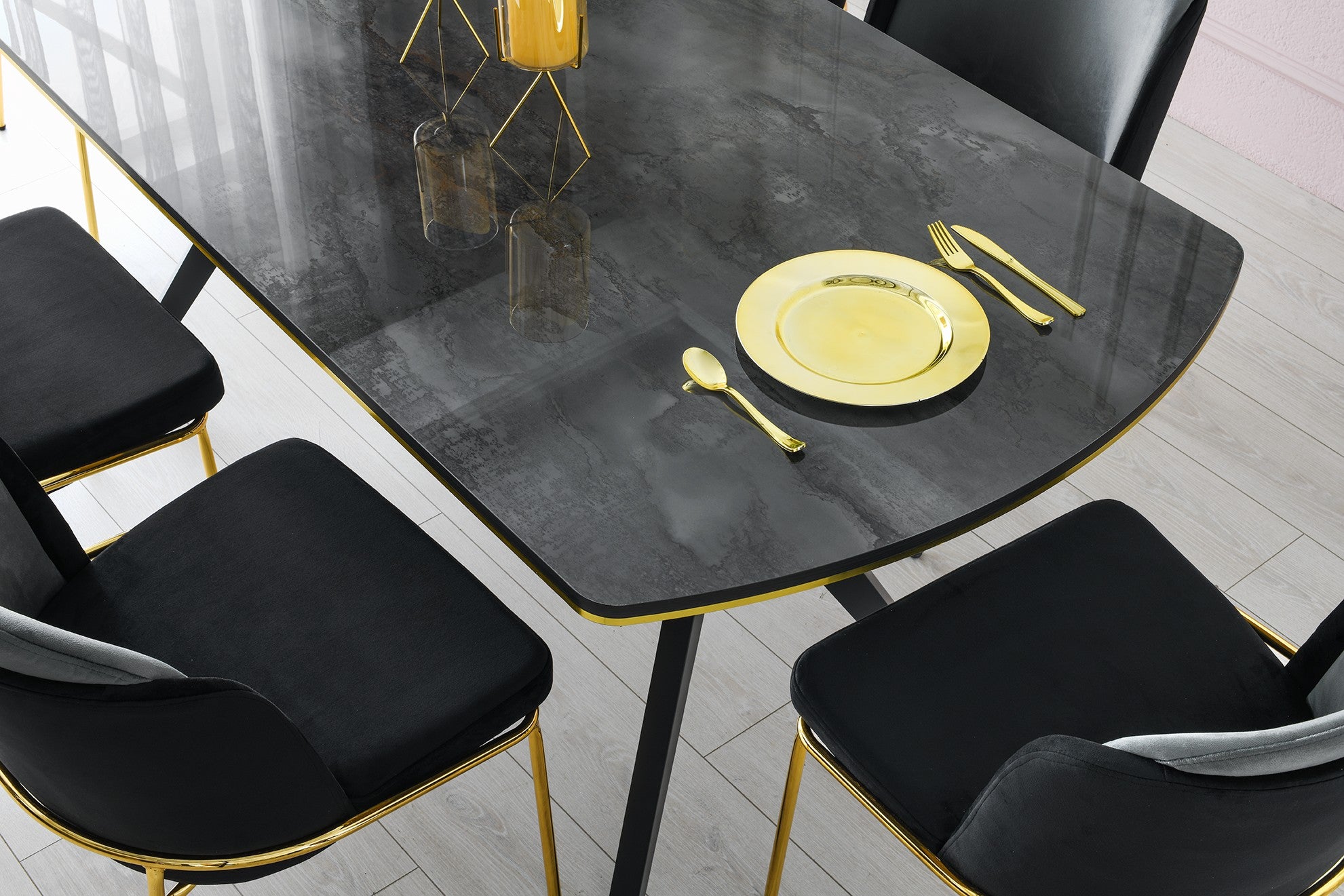 Mesa de jantar – 180 cm x 90 cm x 77 cm – Multicolorida – MDF