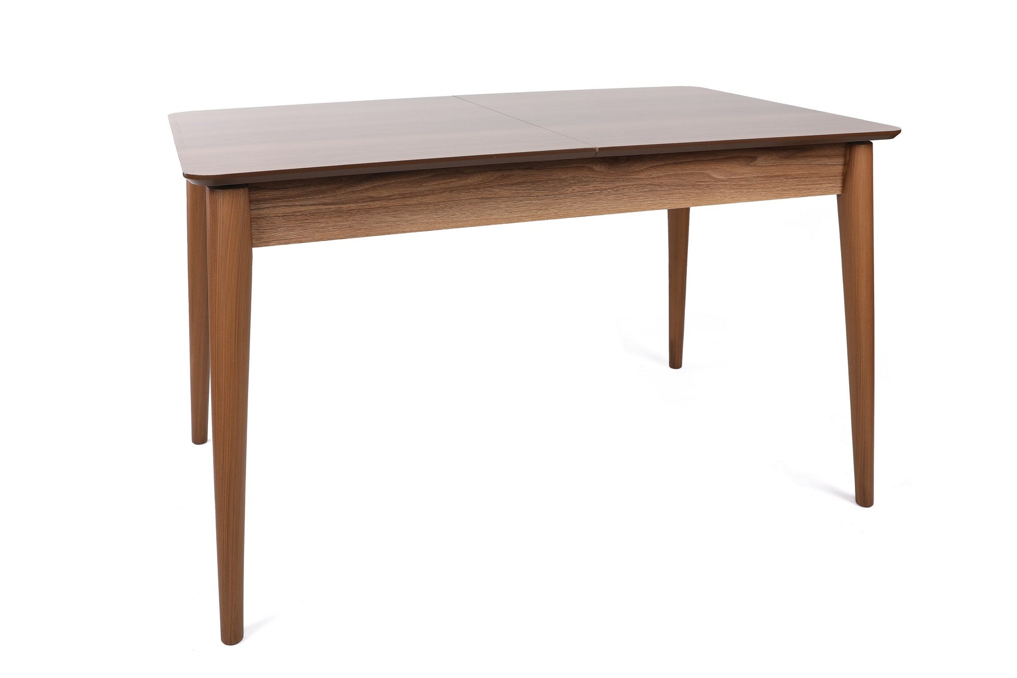 Mesa de Jantar Extensível – 130x80 cm (alargada: 165x80 cm) – Nogueira – MDF