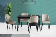 Mesa de Jantar – 130 cm x 79 cm x 80 cm – Preto – Aglomerado de Partículas