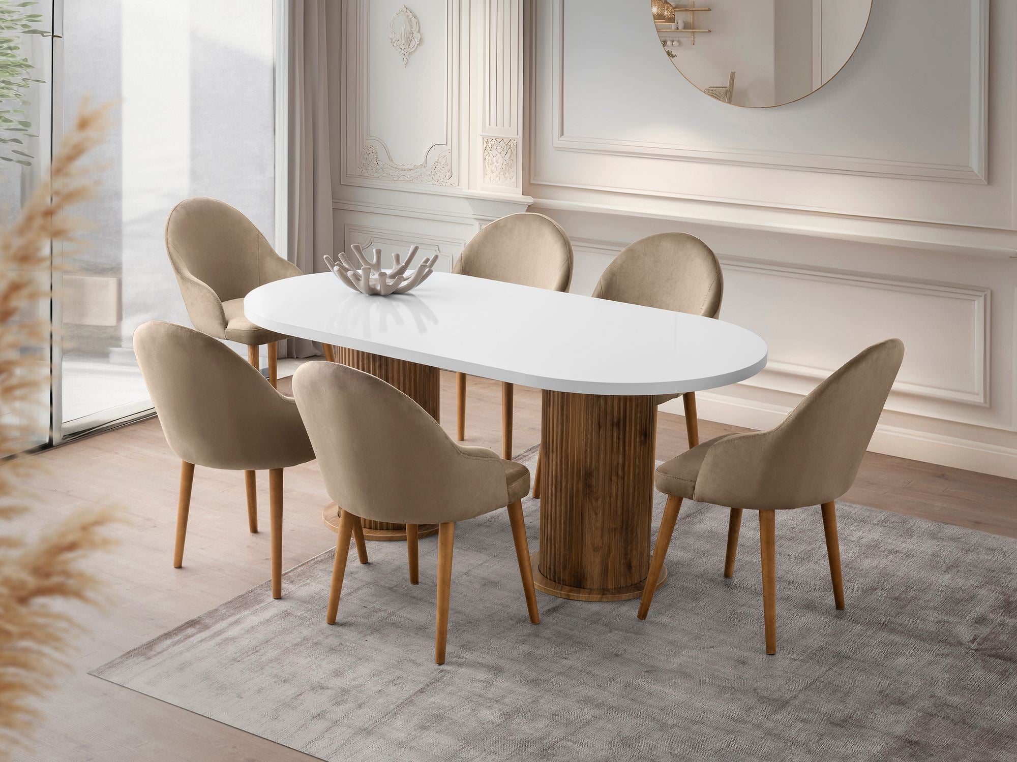 Mesa de jantar – 180cm x 77cm x 90cm – Branca – MDF