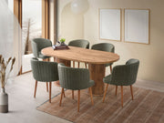 Mesa de jantar – 180cm x 77cm x 90cm – Cor Nogueira – Aglomerado revestido com melamina