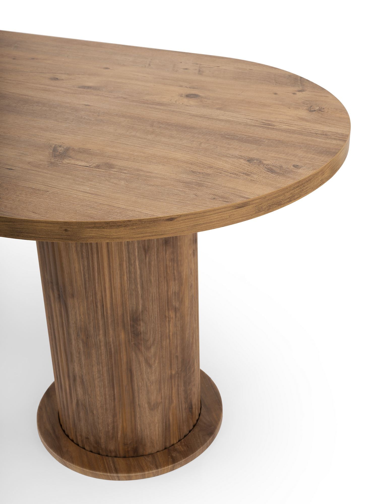 Mesa de jantar – 180cm x 77cm x 90cm – Cor Nogueira – Aglomerado revestido com melamina