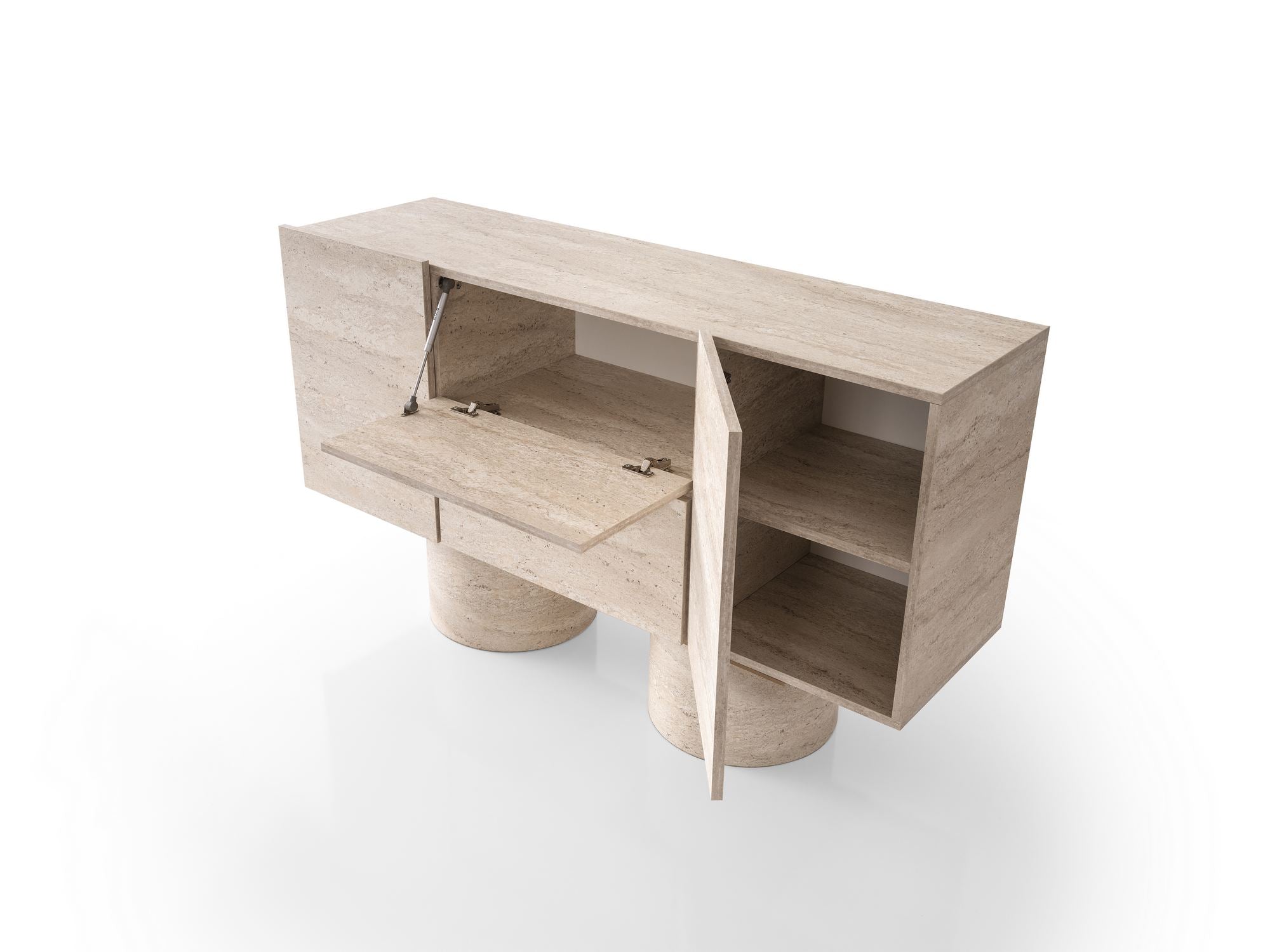 Aparador – 150cm x 87cm x 42cm – Travertino – MDF
