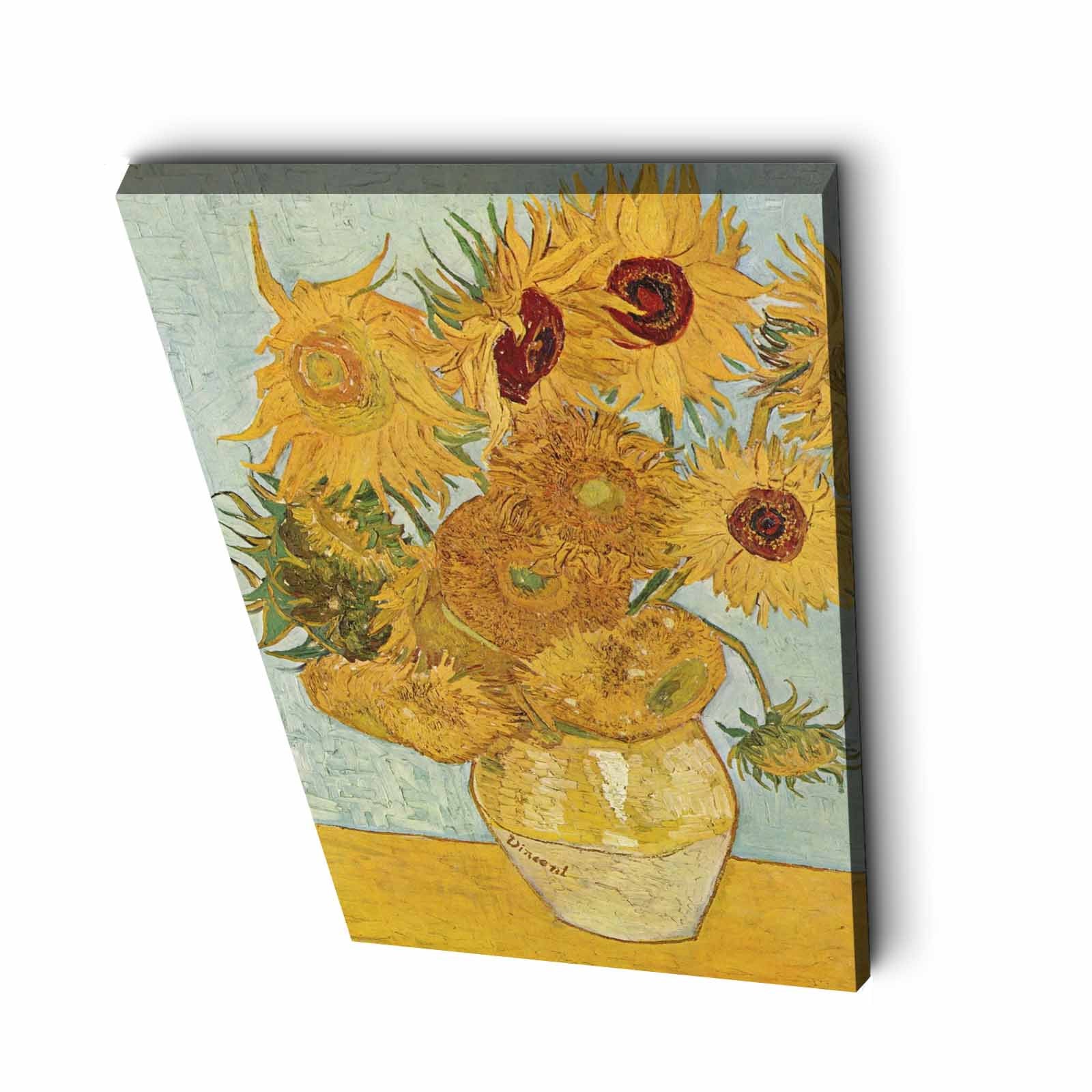 Pintura decorativa em tela de Vincent van Gogh, 45 x 70 cm, 100% tela, moldura 100% madeira (2,8 cm de espessura) | Perfeito para amantes de decoração e arte