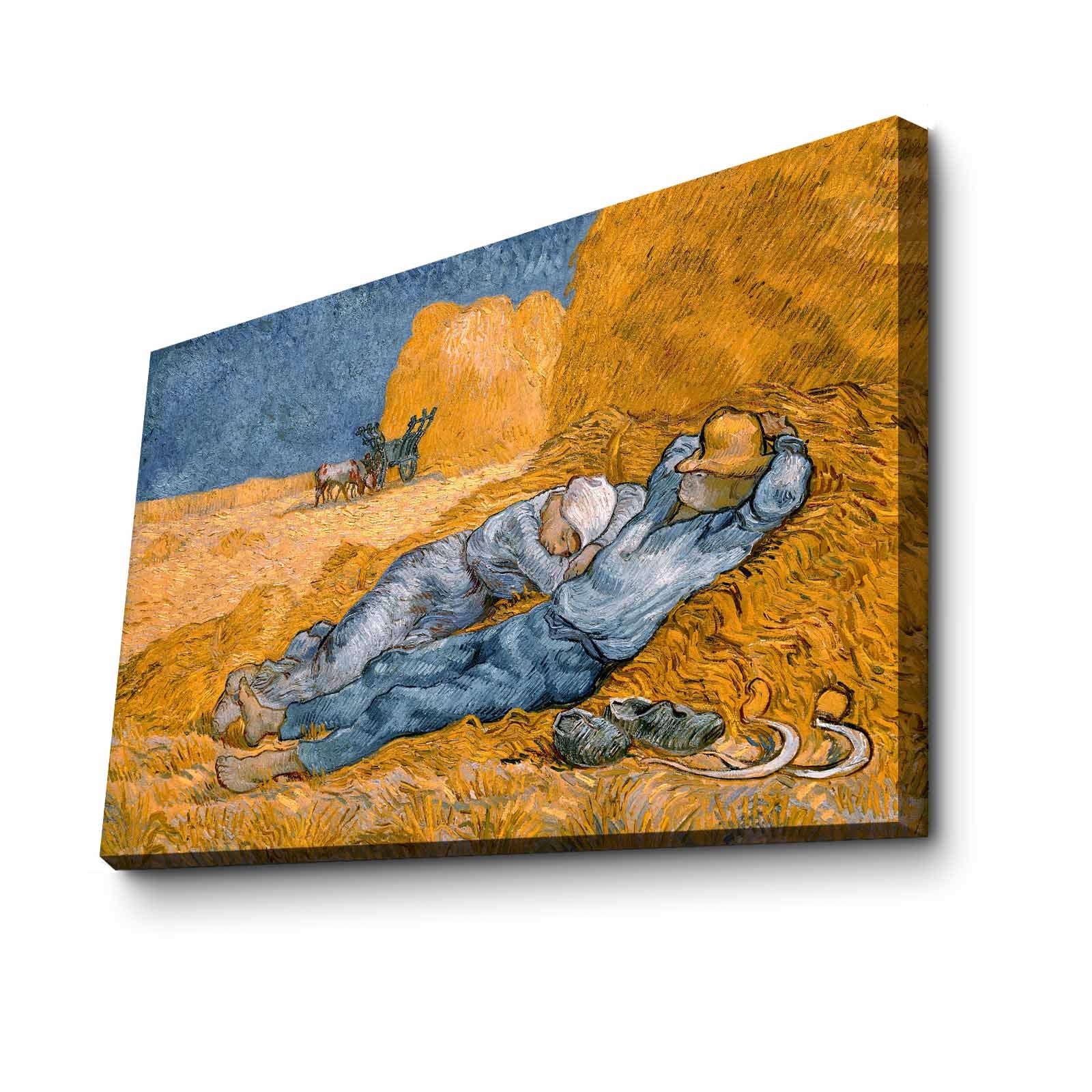 Pintura decorativa em tela de Vincent van Gogh, 45 x 70 cm, 100% tela, moldura 100% madeira (2,8 cm de espessura) | Perfeito para amantes de decoração e arte