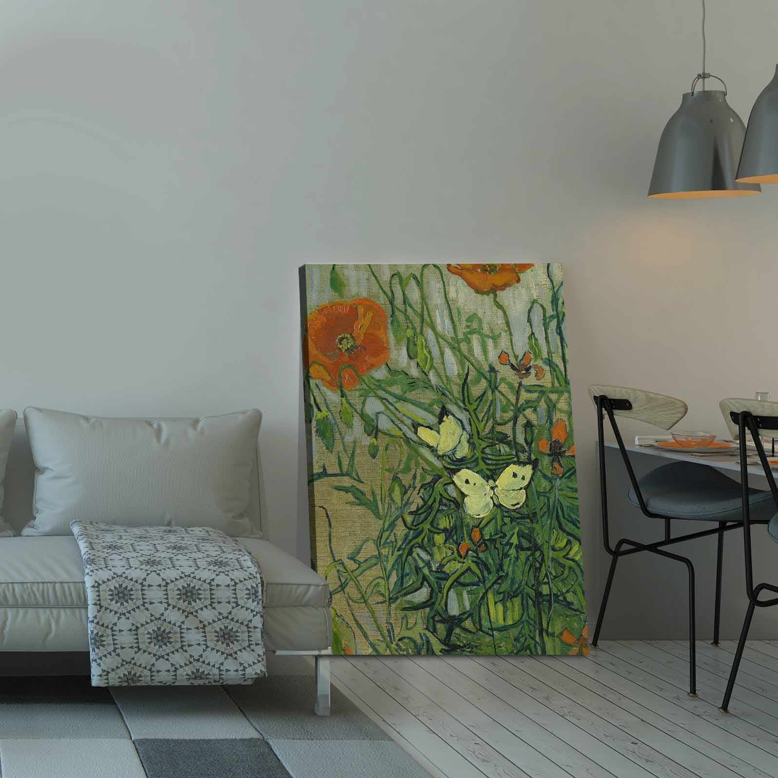 Pintura decorativa em tela de Vincent van Gogh, 70 x 100 cm, 100% tela, moldura 100% madeira (2,8 cm de espessura) | Perfeito para amantes de decoração e arte