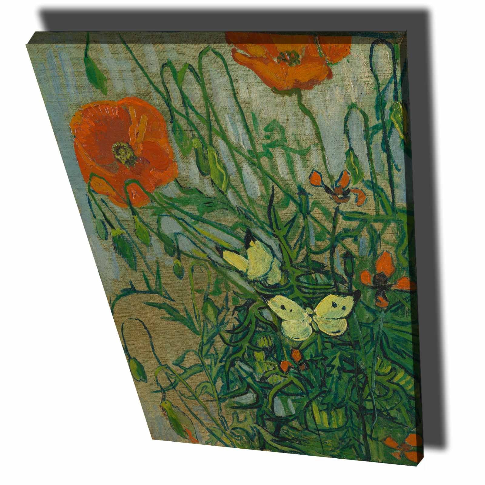 Pintura decorativa em tela de Vincent van Gogh, 70 x 100 cm, 100% tela, moldura 100% madeira (2,8 cm de espessura) | Perfeito para amantes de decoração e arte