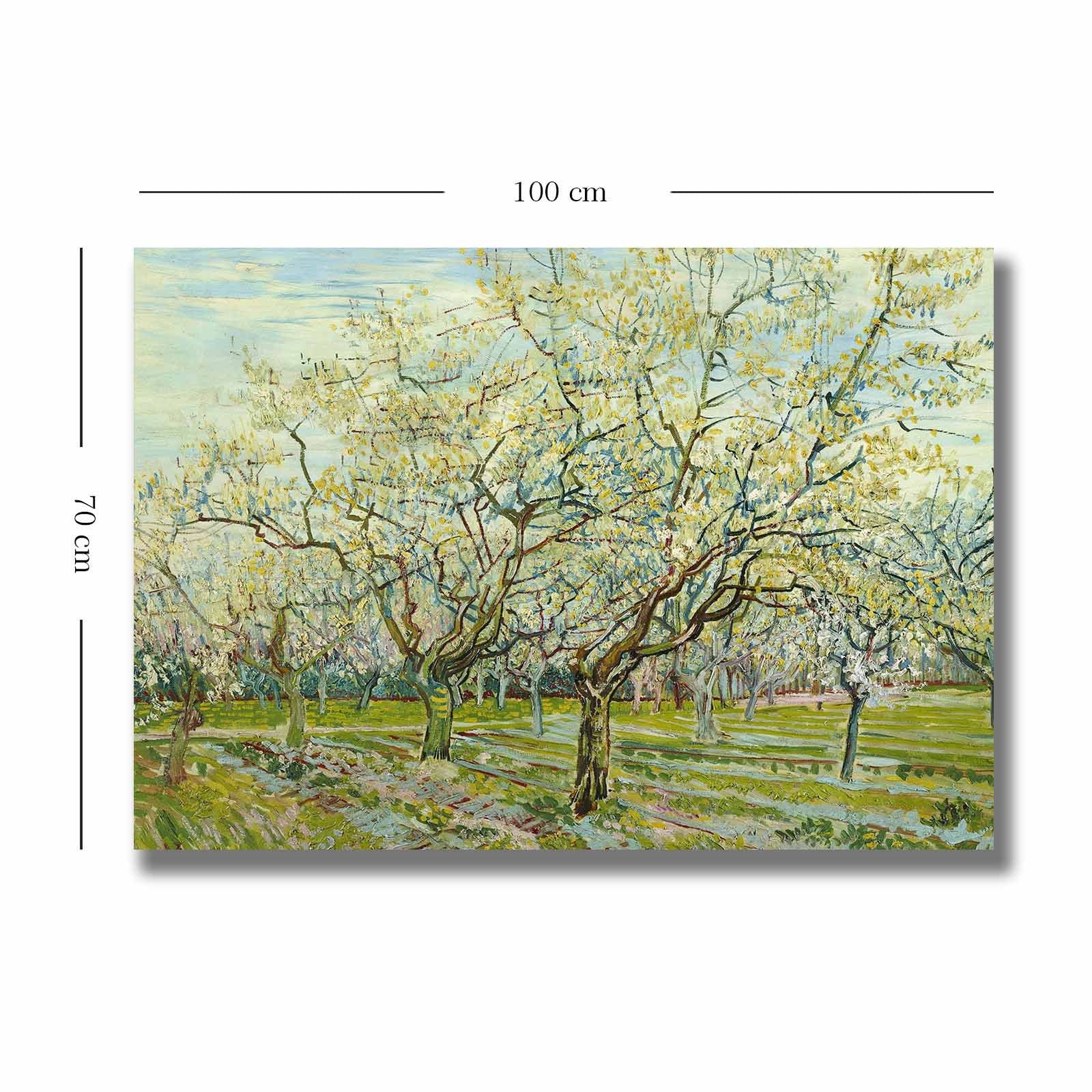 Pintura decorativa em tela de Vincent van Gogh, 70 x 100 cm, 100% tela, moldura 100% madeira (2,8 cm de espessura) | Perfeito para amantes de decoração e arte