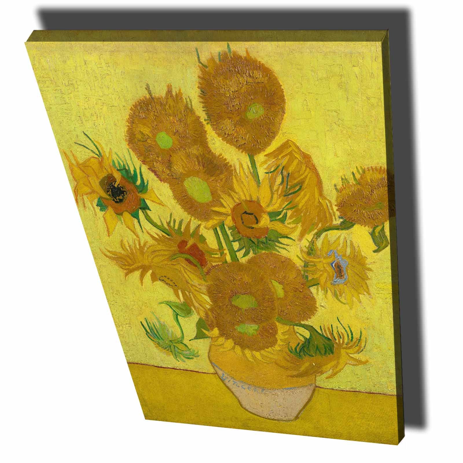 Pintura decorativa em tela de Vincent van Gogh, 70 x 100 cm, 100% tela, moldura 100% madeira (2,8 cm de espessura) | Perfeito para amantes de decoração e arte
