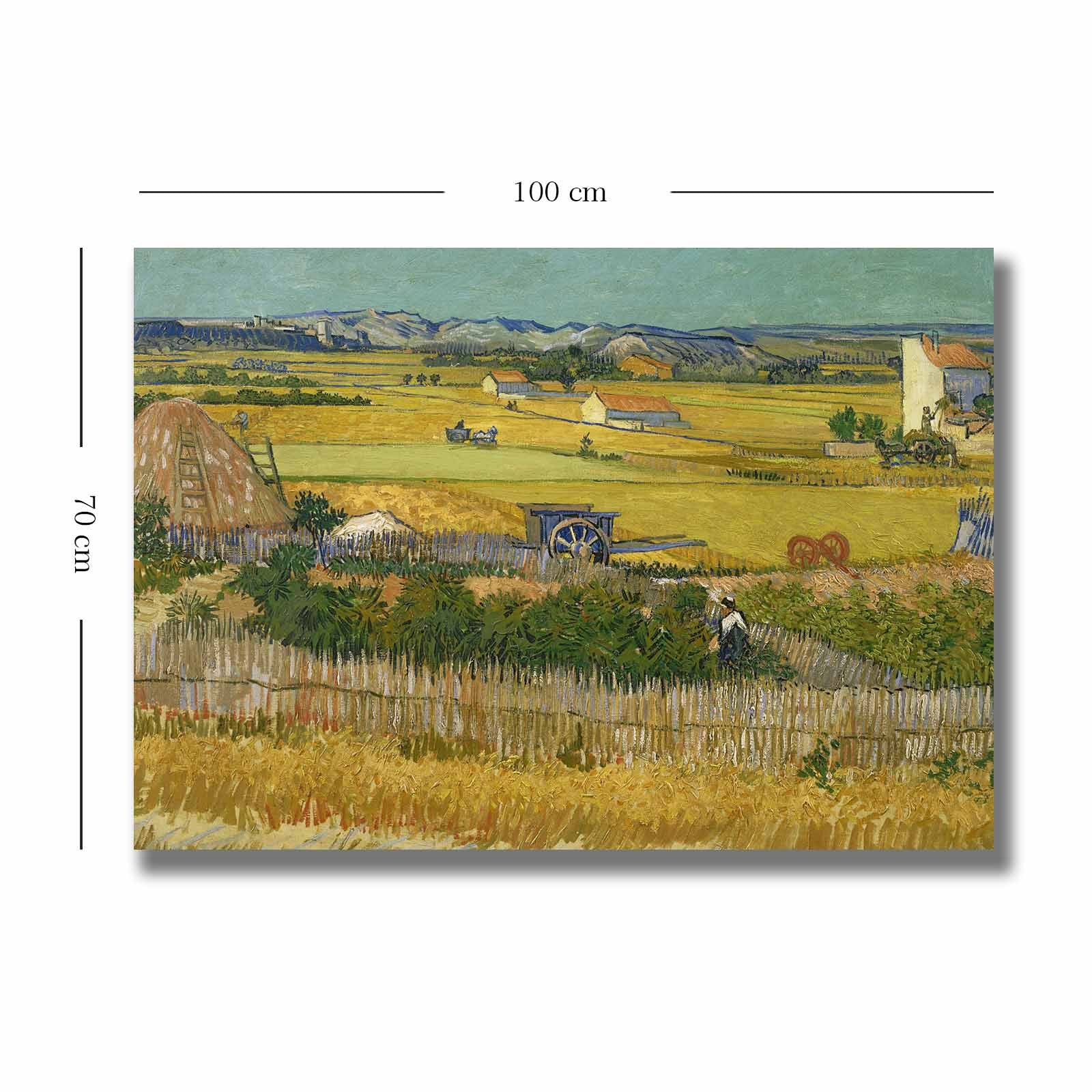 Pintura decorativa em tela de Vincent van Gogh, 70 x 100 cm, 100% tela, moldura 100% madeira (2,8 cm de espessura) | Perfeito para amantes de decoração e arte