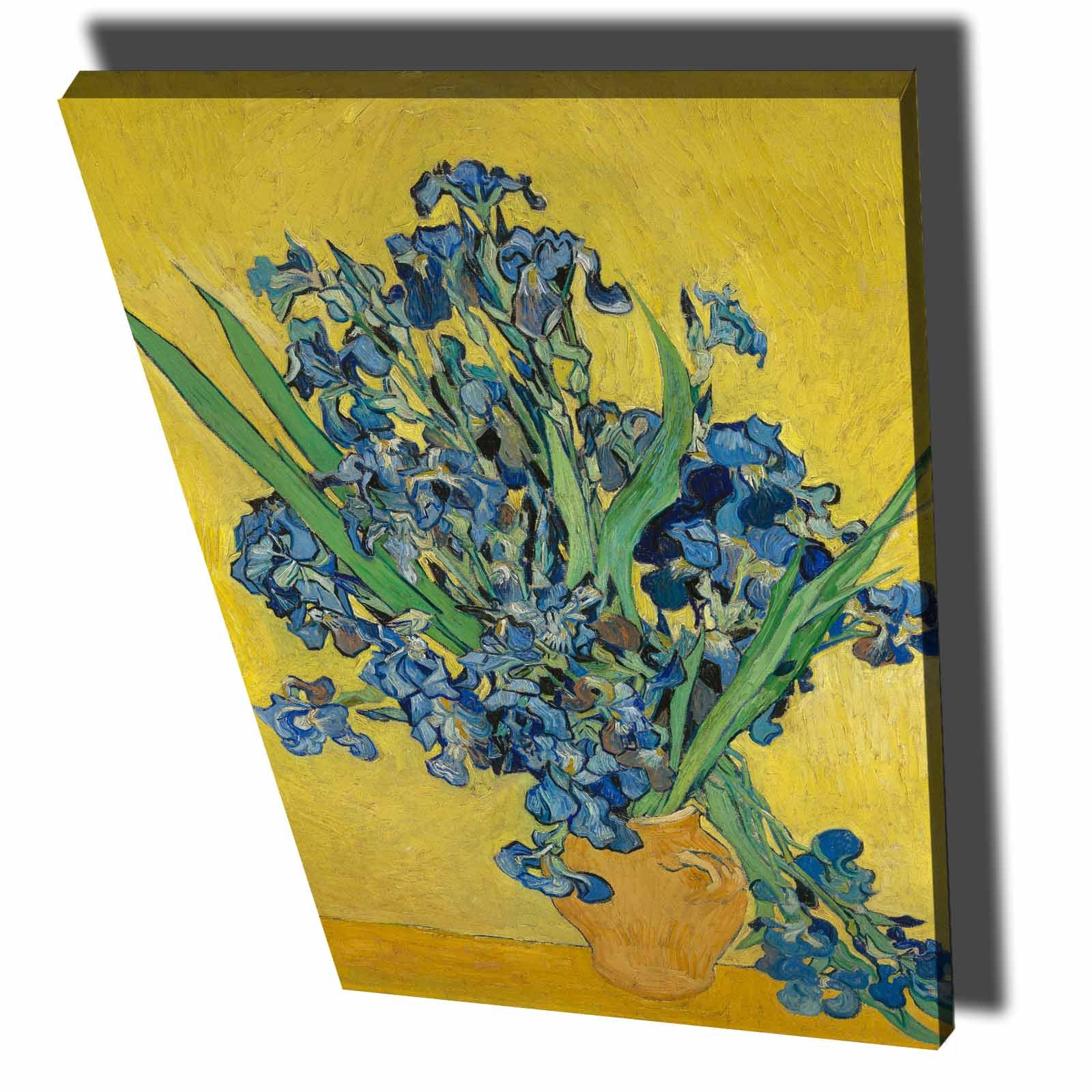 Pintura decorativa em tela de Vincent van Gogh, 70 x 100 cm, 100% tela, moldura 100% madeira (2,8 cm de espessura) | Perfeito para amantes de decoração e arte