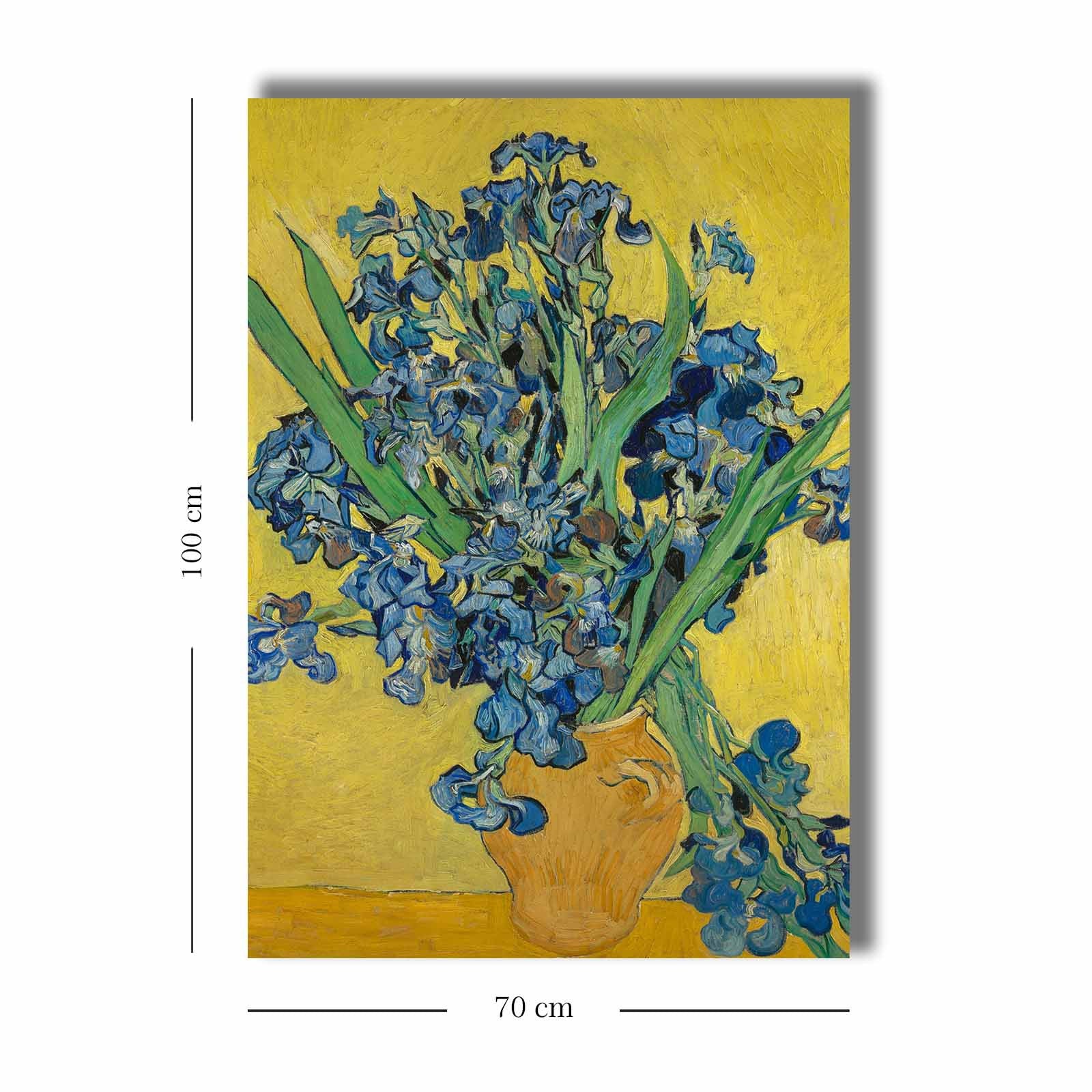 Pintura decorativa em tela de Vincent van Gogh, 70 x 100 cm, 100% tela, moldura 100% madeira (2,8 cm de espessura) | Perfeito para amantes de decoração e arte