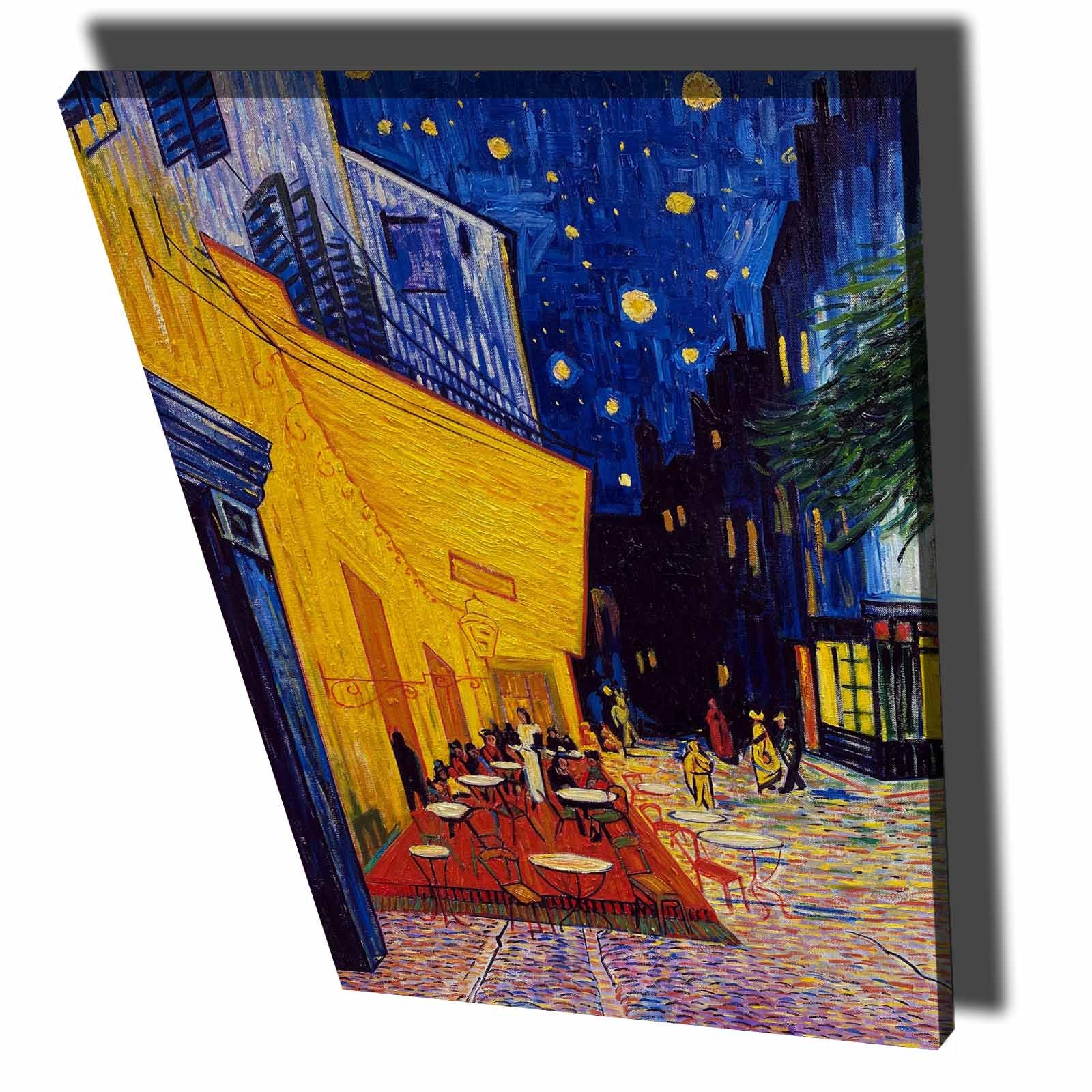 Pintura decorativa em tela de Vincent van Gogh, 70 x 100 cm, 100% tela, moldura 100% madeira (2,8 cm de espessura) | Perfeito para amantes de decoração e arte
