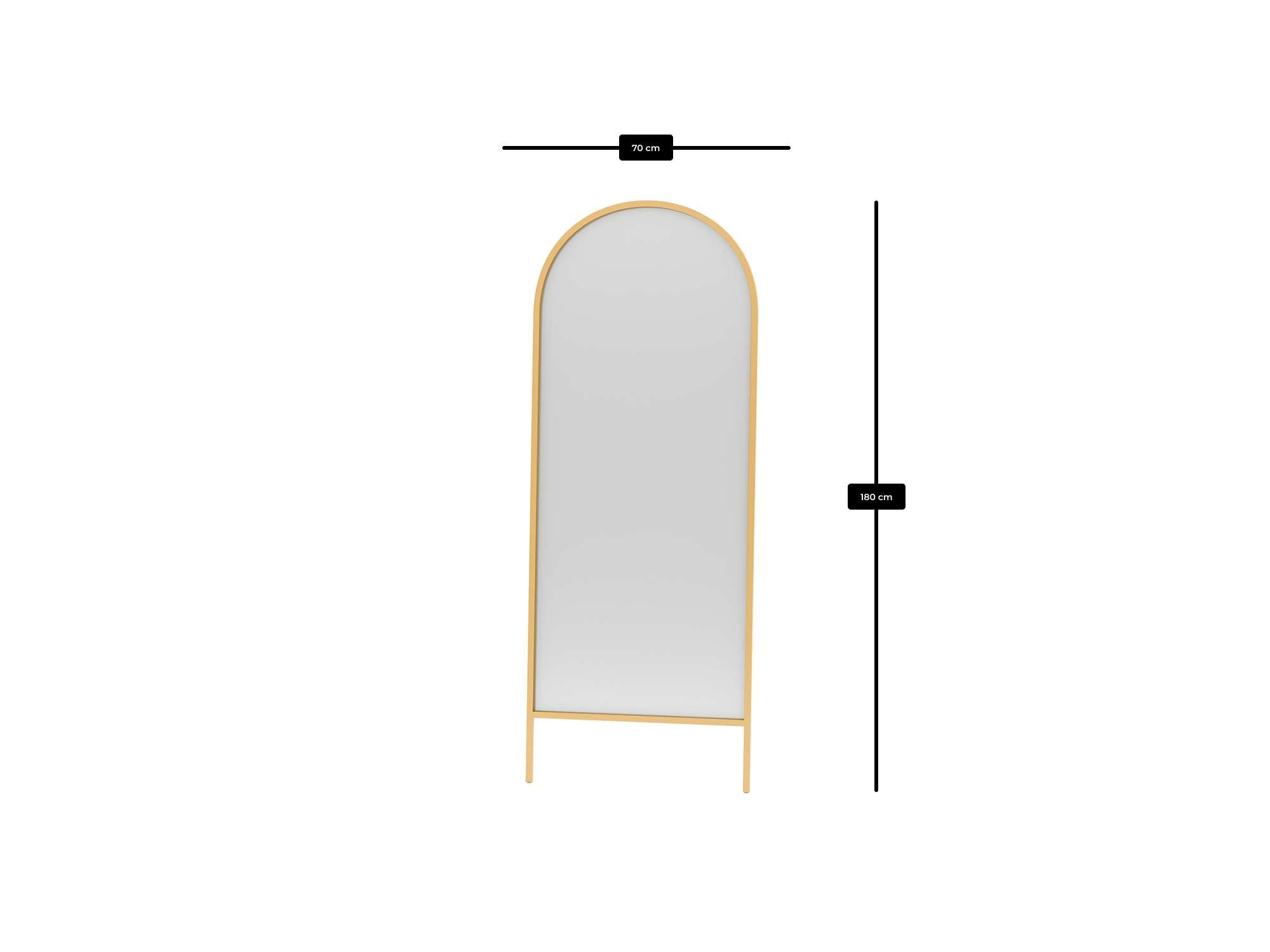 Espelho Cheval Dourado de Metal 180cm - Elegância Clássica para Decoração de Parede