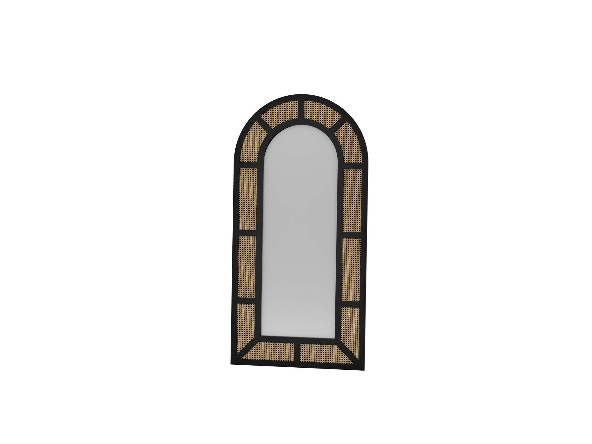Espelho Cheval Preto 90x180cm - MDF com Fixação de Parede Incluída