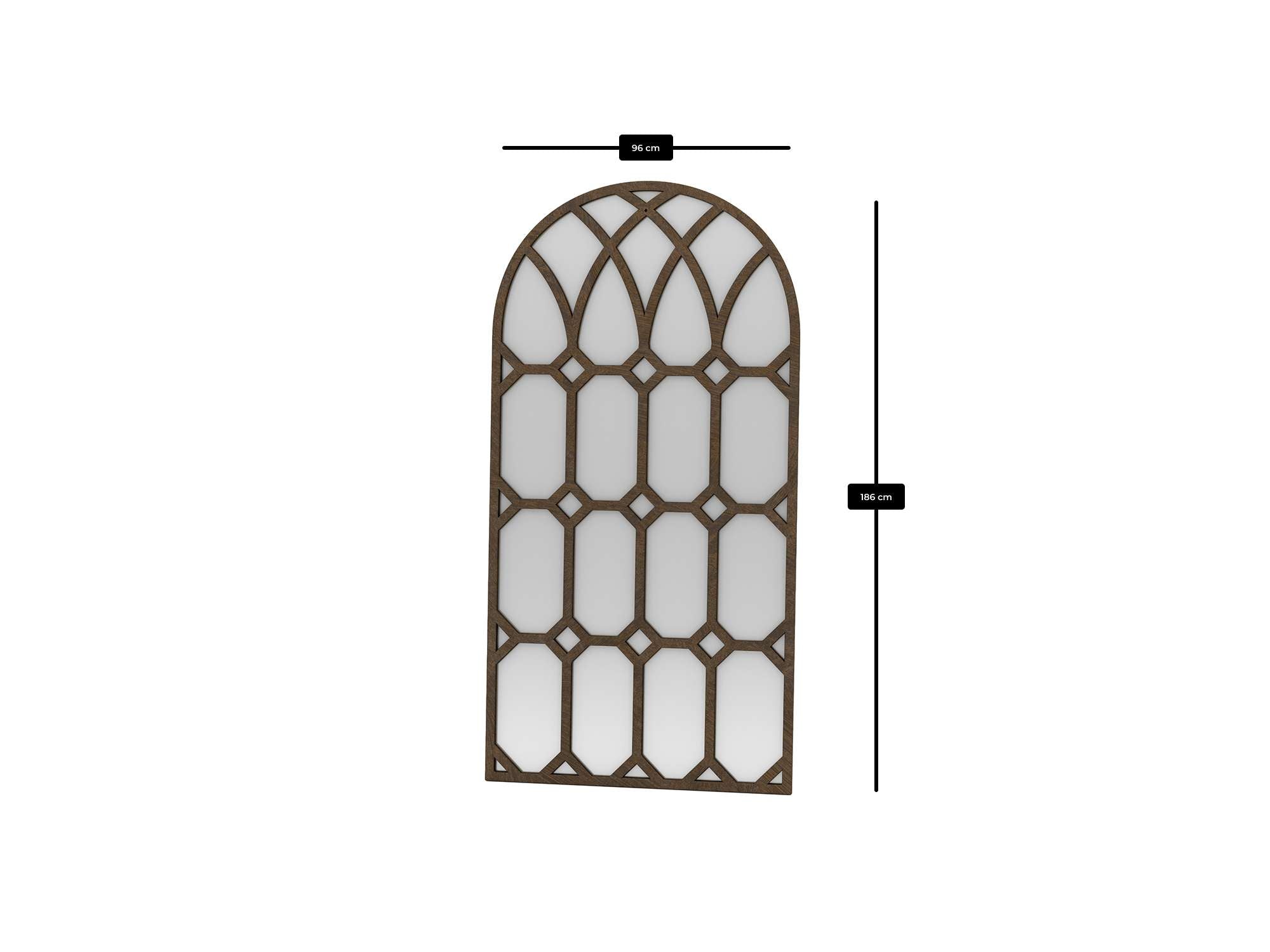 Espelho Cheval Castanho 90x180cm - MDF 100% com Fixação de Parede Incluída