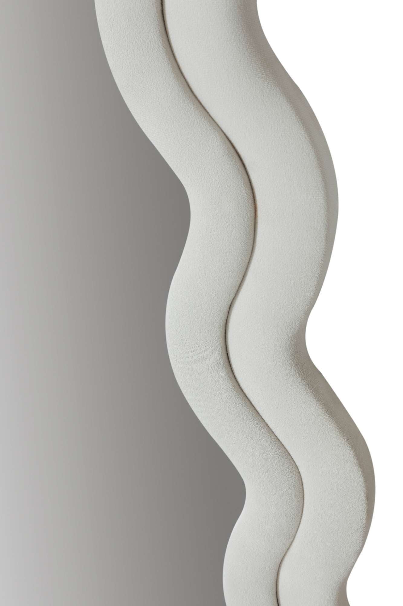 Espelho Cheval Creme 65x170cm - MDF com Fixação de Parede Incluída