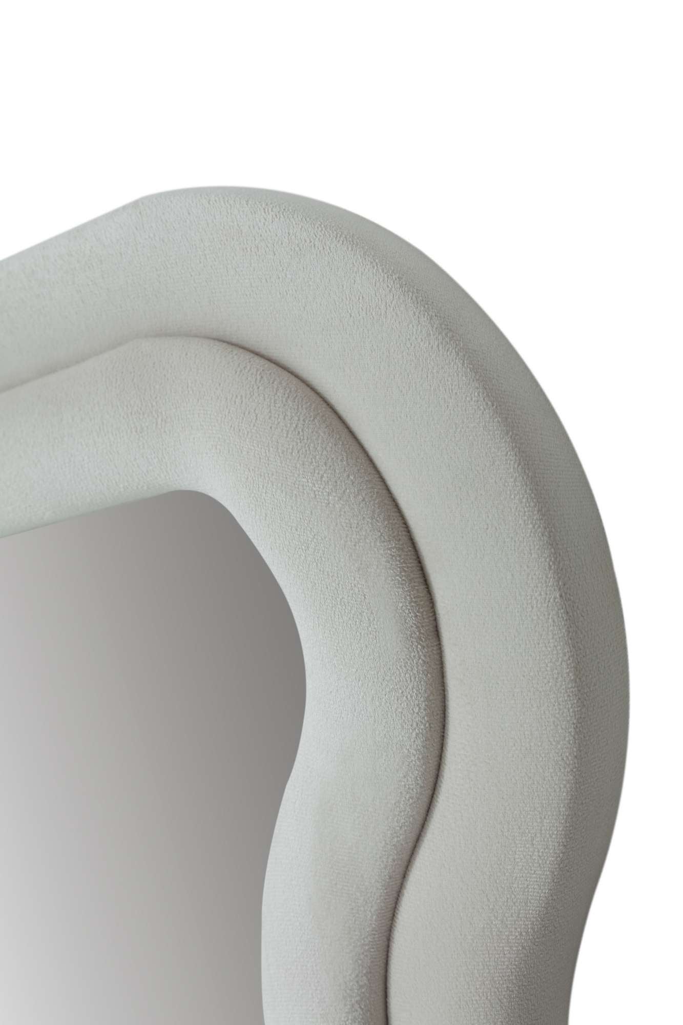 Espelho Cheval Creme 65x170cm - MDF com Fixação de Parede Incluída