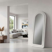 Espelho Cheval Creme 65x170cm - MDF com Fixação de Parede Incluída