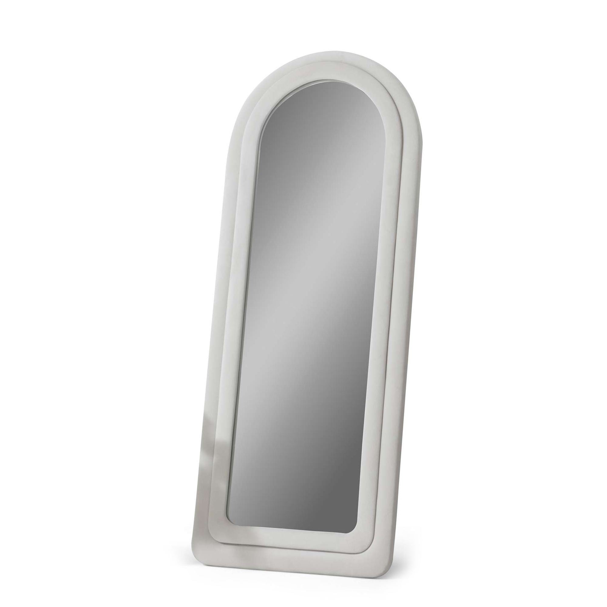 Espelho Cheval Creme 65x170cm - MDF com Fixação de Parede Incluída