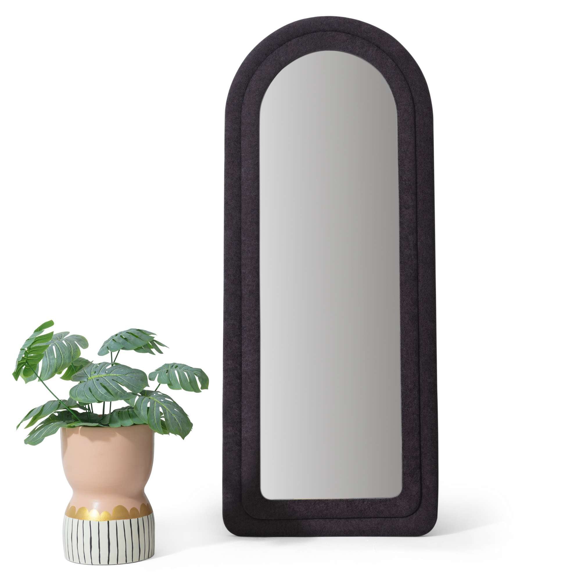 Espelho Cheval Preto 170cm - MDF com Fixação de Parede Incluída