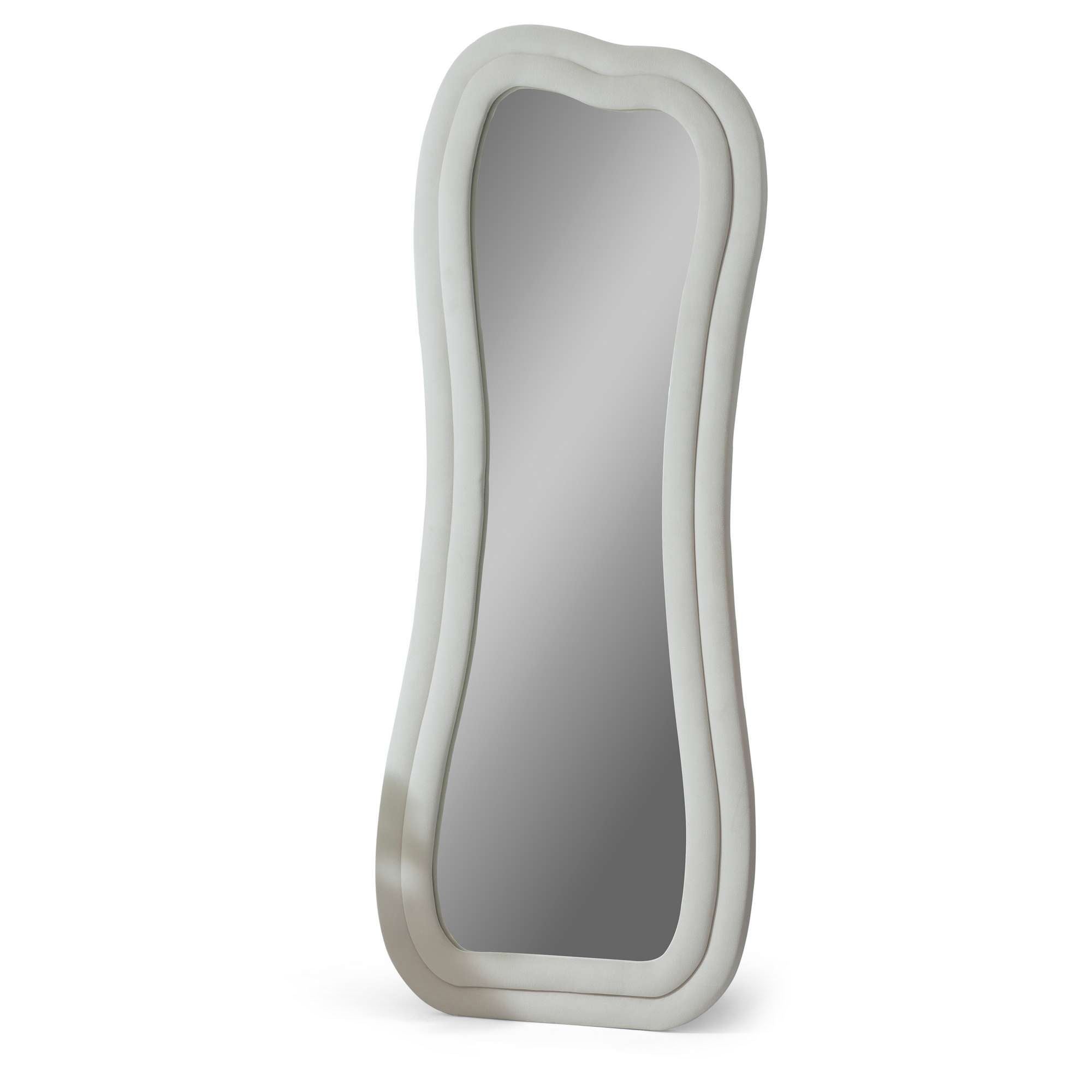 Espelho Cheval Creme 65x170cm - MDF com Fixação de Parede Incluída