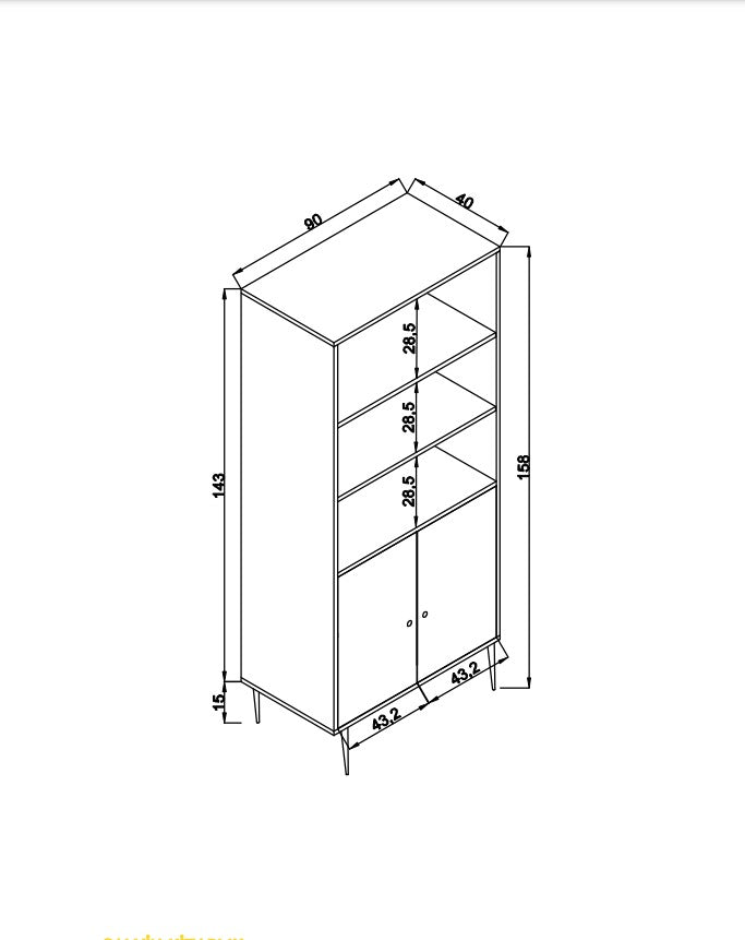 Estante elegante de carvalho, 40 cm x 90 cm x 110 cm | 100% madeira de carpa e tecido de juta | Design resistente, capacidade de 30 kg | Perfeita para casa e escritório