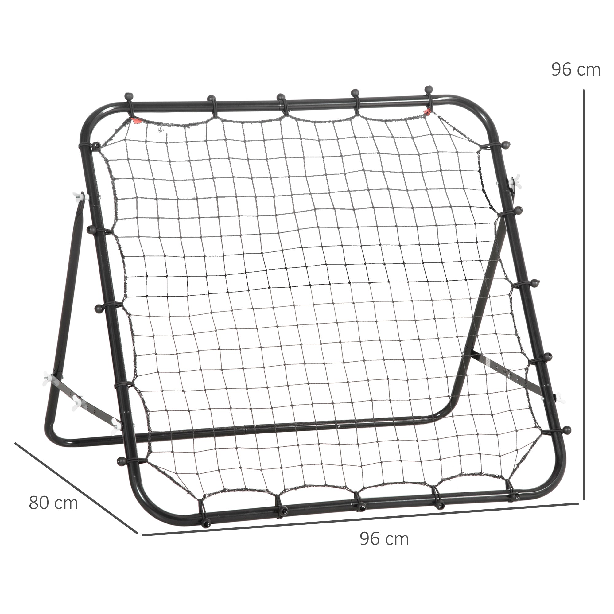 Rede de Rebote Multifuncional – 96x80x96 cm – Preto – Tubo de ferro e rede PE