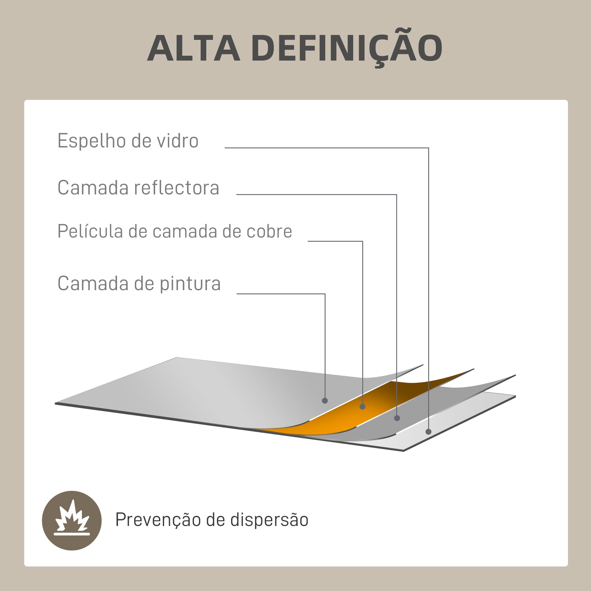 Espelho Decorativo Estilo Janela 90x60 cm - Cor Ouro