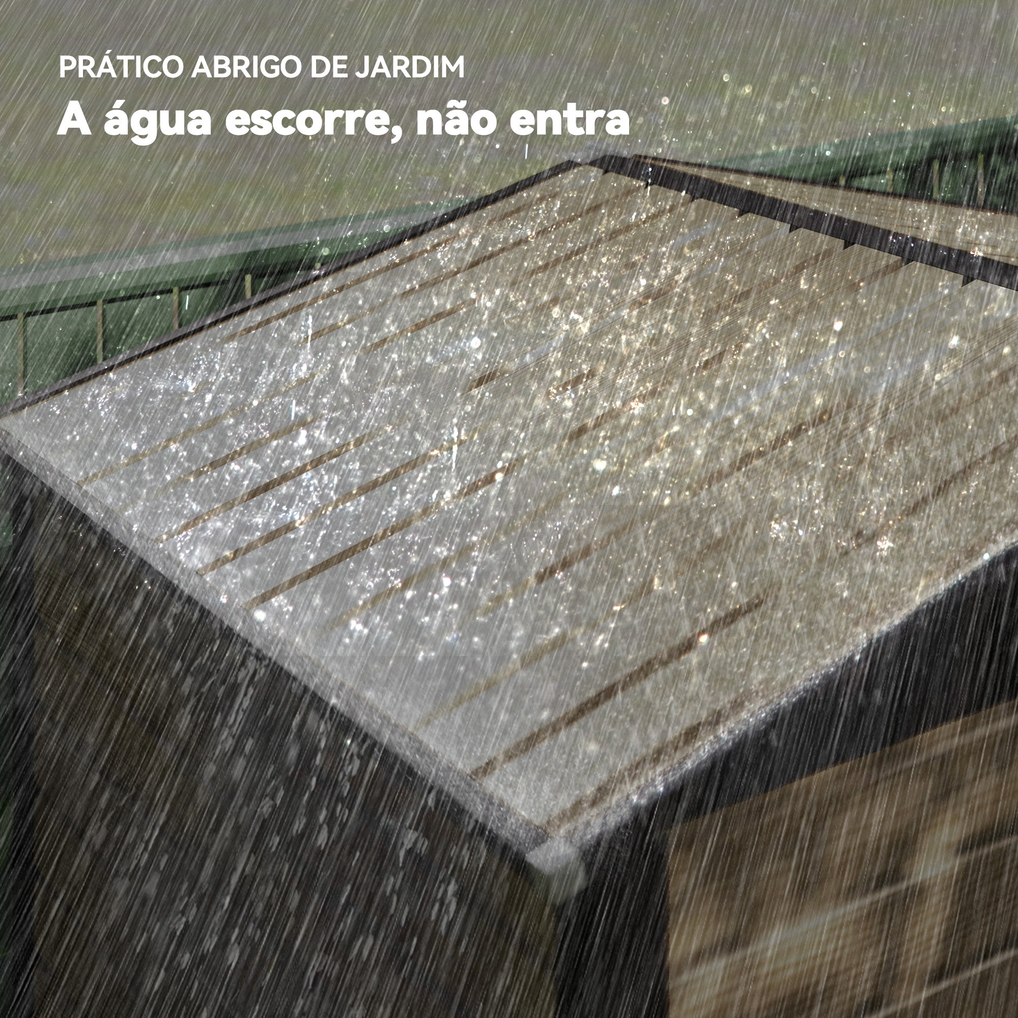 Abrigo de Jardim Carvalho 190x132x187 cm - Armazenamento e Ventilação